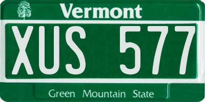 VT license plate XUS577
