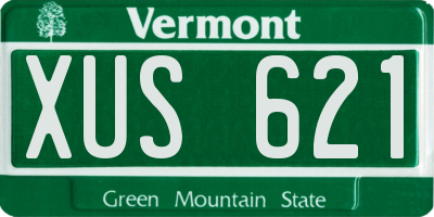 VT license plate XUS621