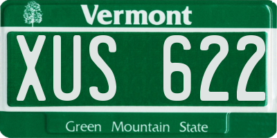 VT license plate XUS622