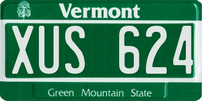 VT license plate XUS624
