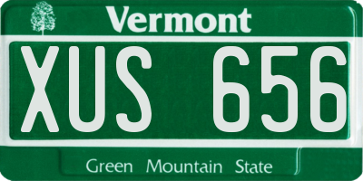 VT license plate XUS656