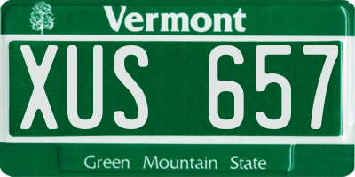VT license plate XUS657