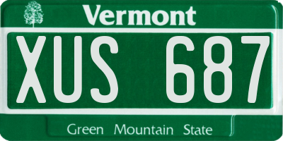 VT license plate XUS687