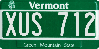 VT license plate XUS712