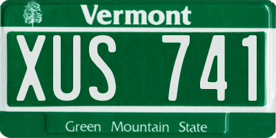 VT license plate XUS741