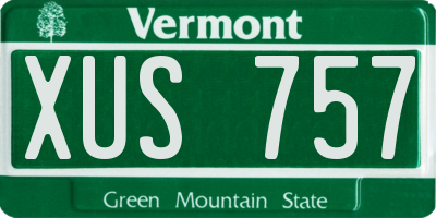 VT license plate XUS757