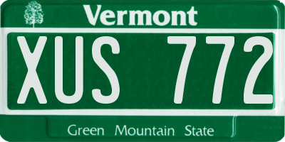 VT license plate XUS772