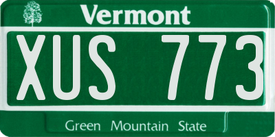VT license plate XUS773