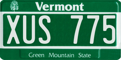 VT license plate XUS775