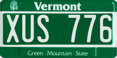VT license plate XUS776