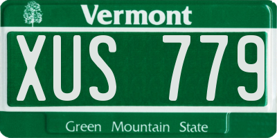 VT license plate XUS779