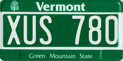 VT license plate XUS780