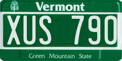 VT license plate XUS790