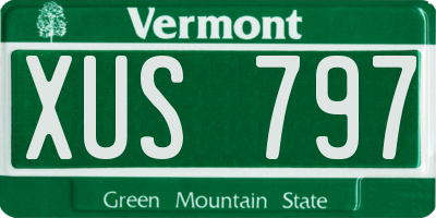 VT license plate XUS797