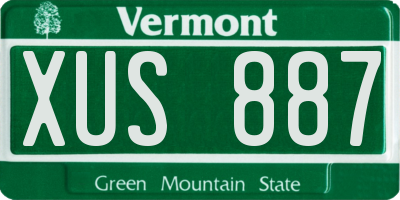 VT license plate XUS887