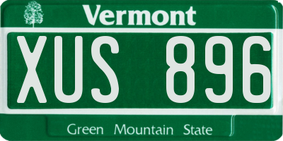 VT license plate XUS896