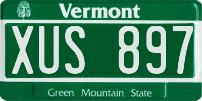 VT license plate XUS897