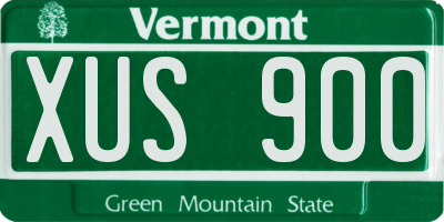 VT license plate XUS900