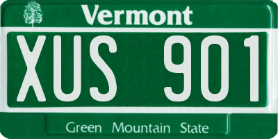 VT license plate XUS901