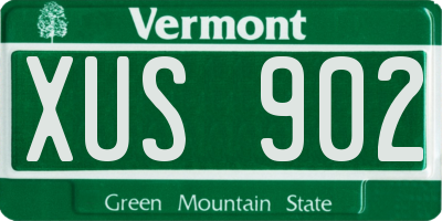 VT license plate XUS902