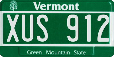 VT license plate XUS912