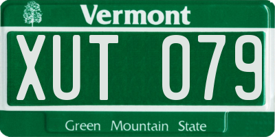 VT license plate XUT079