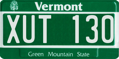 VT license plate XUT130