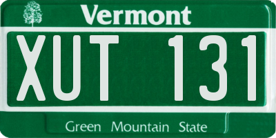 VT license plate XUT131