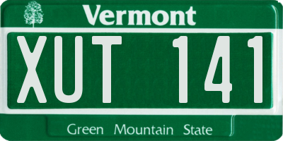 VT license plate XUT141