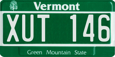 VT license plate XUT146