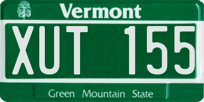 VT license plate XUT155