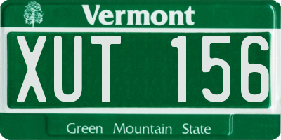 VT license plate XUT156