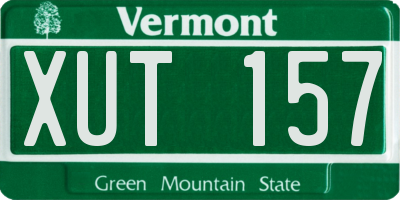 VT license plate XUT157