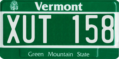 VT license plate XUT158