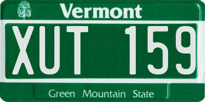 VT license plate XUT159