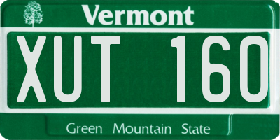 VT license plate XUT160