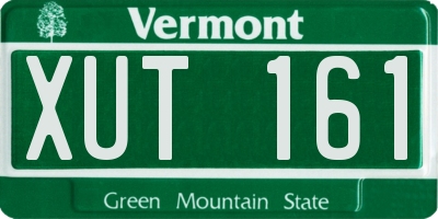 VT license plate XUT161