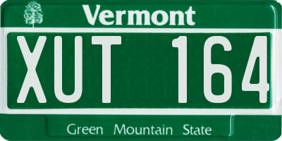 VT license plate XUT164