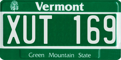 VT license plate XUT169
