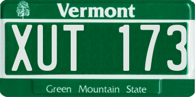 VT license plate XUT173