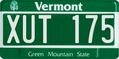 VT license plate XUT175