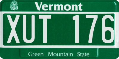 VT license plate XUT176
