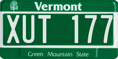 VT license plate XUT177