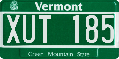 VT license plate XUT185
