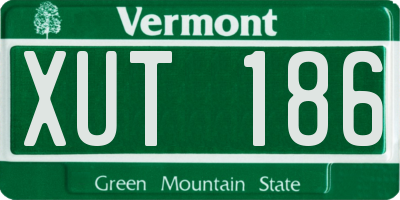 VT license plate XUT186