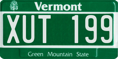 VT license plate XUT199