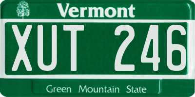 VT license plate XUT246