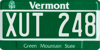 VT license plate XUT248
