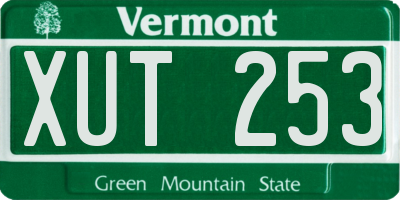 VT license plate XUT253