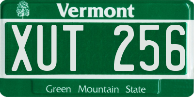 VT license plate XUT256